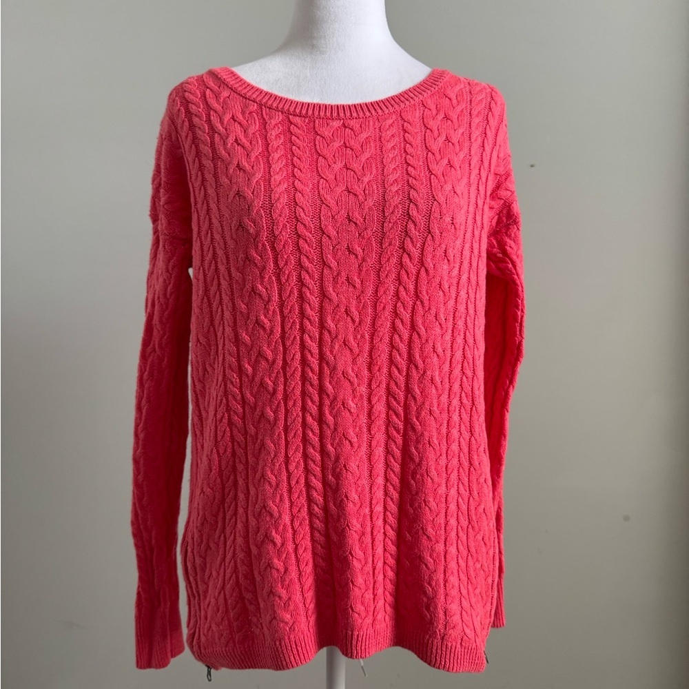 American Eagle Outfitters Coral Cable Knit Sweater